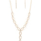 Infinitely Icy - Gold Necklace