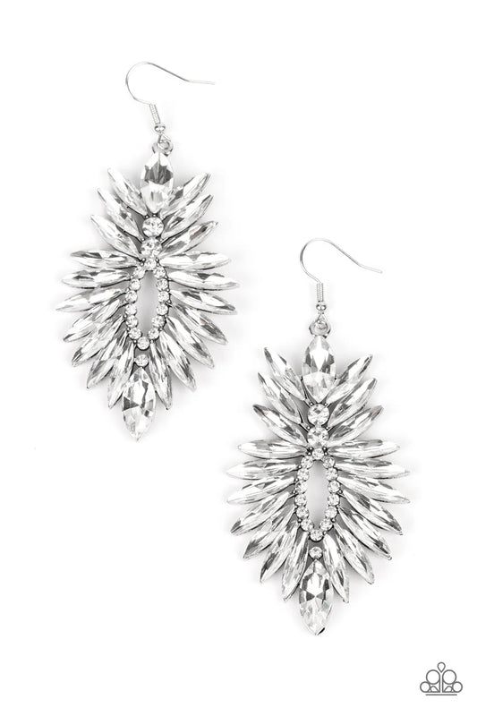 Paparazzi ♥ Turn up the Luxe - White ♥ Earrings