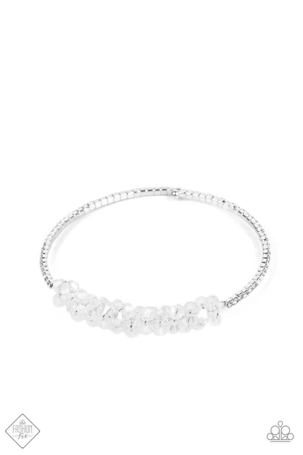 Paparazzi ♥ BAUBLY Personality - White ♥ Bracelet