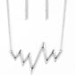 Paparazzi ♥ In A Heartbeat - Silver ♥ Necklace