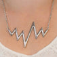 Paparazzi ♥ In A Heartbeat - Silver ♥ Necklace