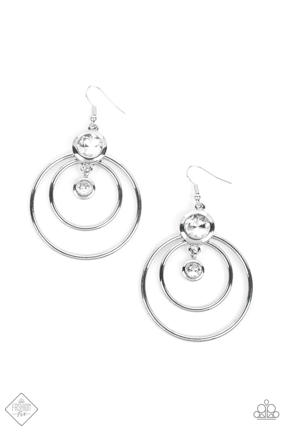Paparazzi ♥ Dapperly Deluxe - White ♥ Earrings