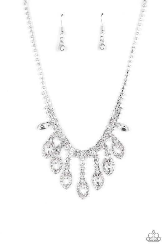 Paparazzi ♥ REIGNING Romance - White ♥ Necklace