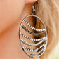 Paparazzi ♥ Fighting Fortune - Black ♥ Earrings