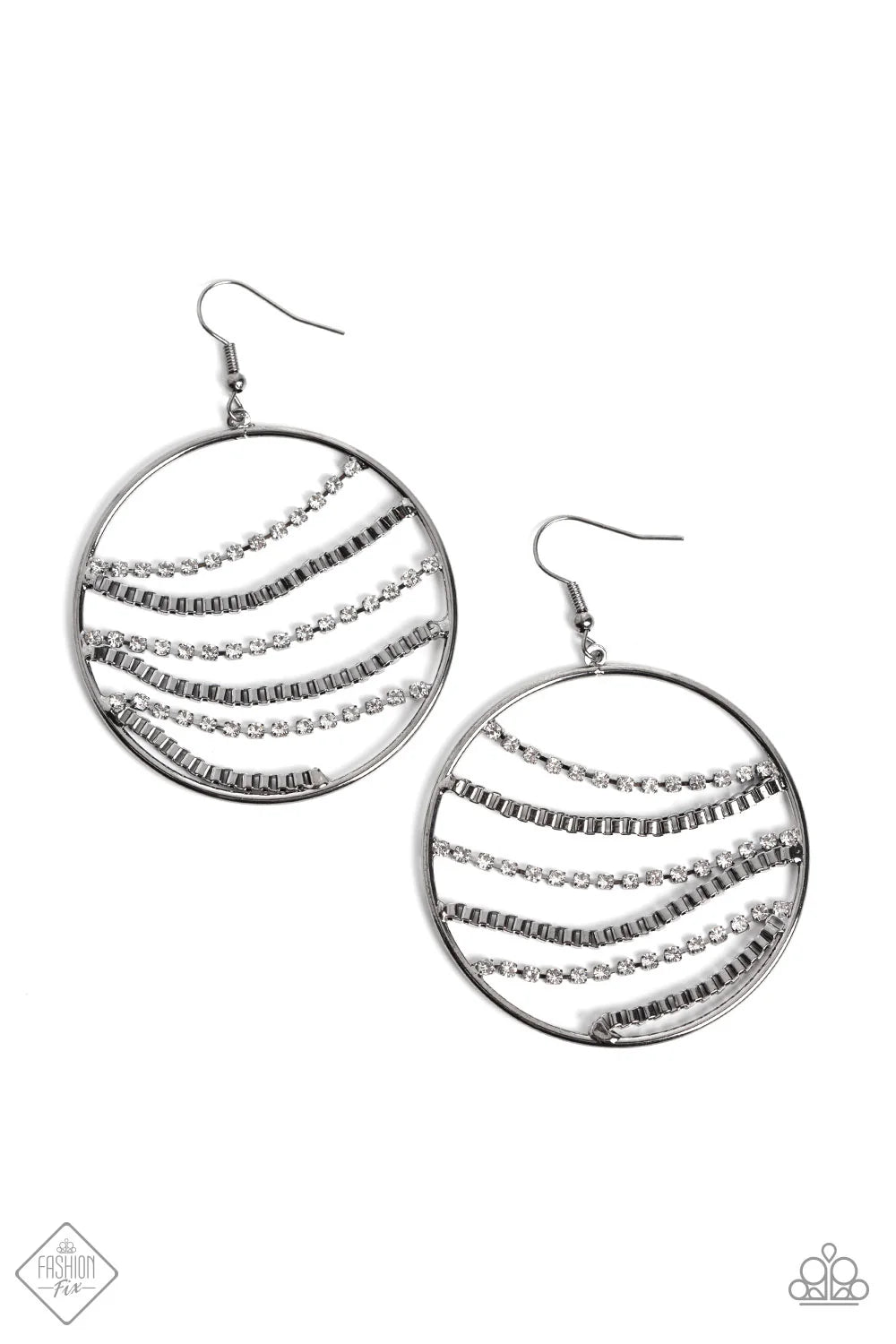 Paparazzi ♥ Fighting Fortune - Black ♥ Earrings