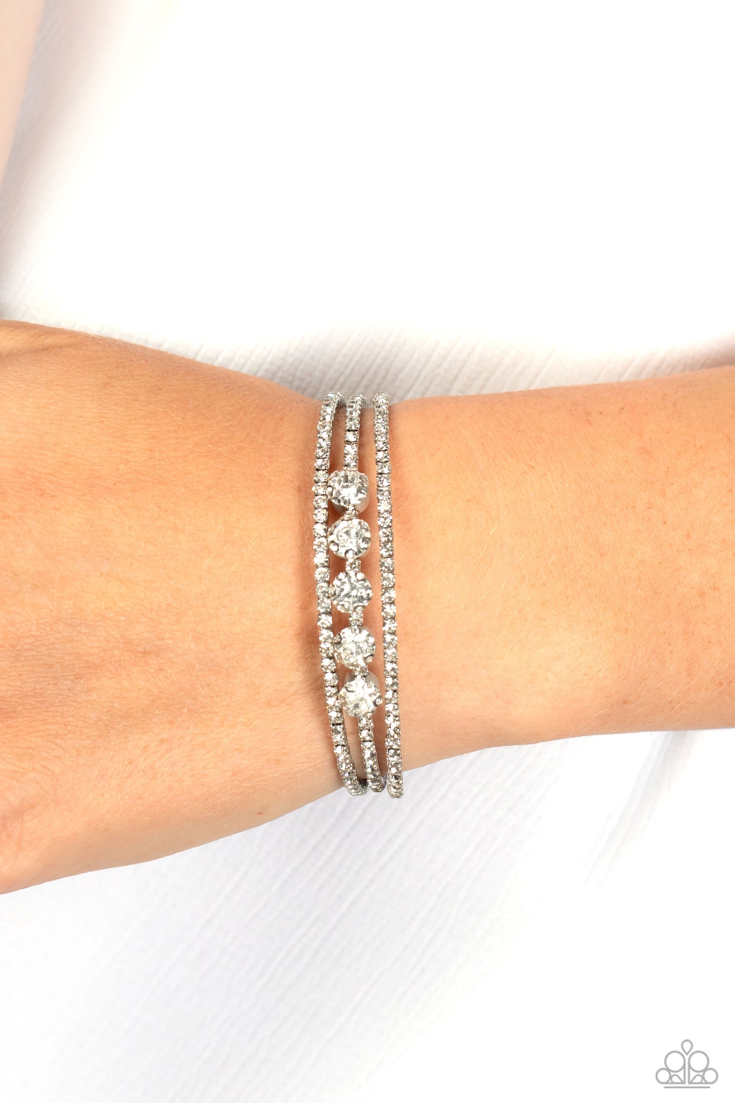 Lucid Layers - White Bracelet