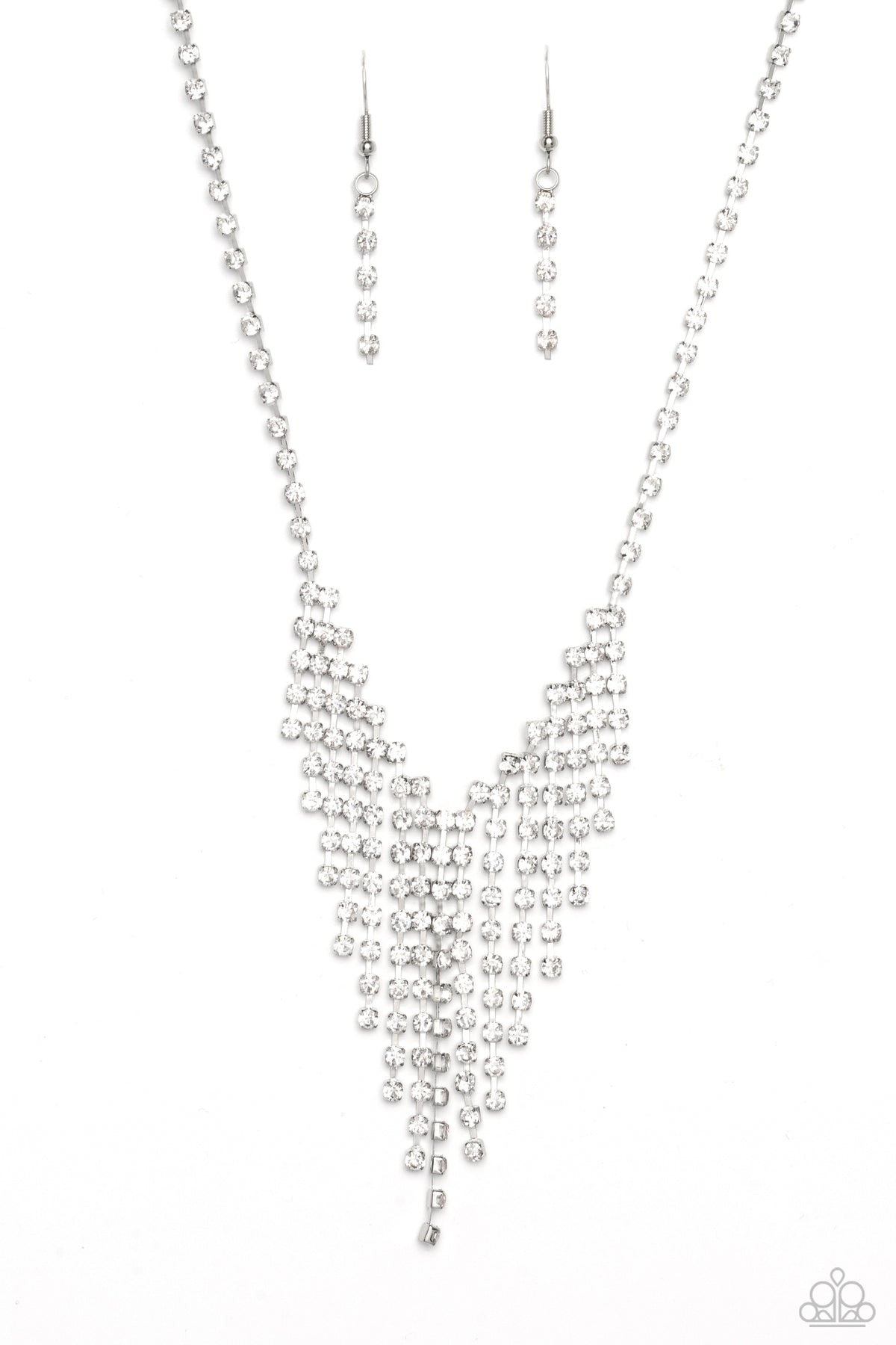 SHIMMER of Stars - White Necklace