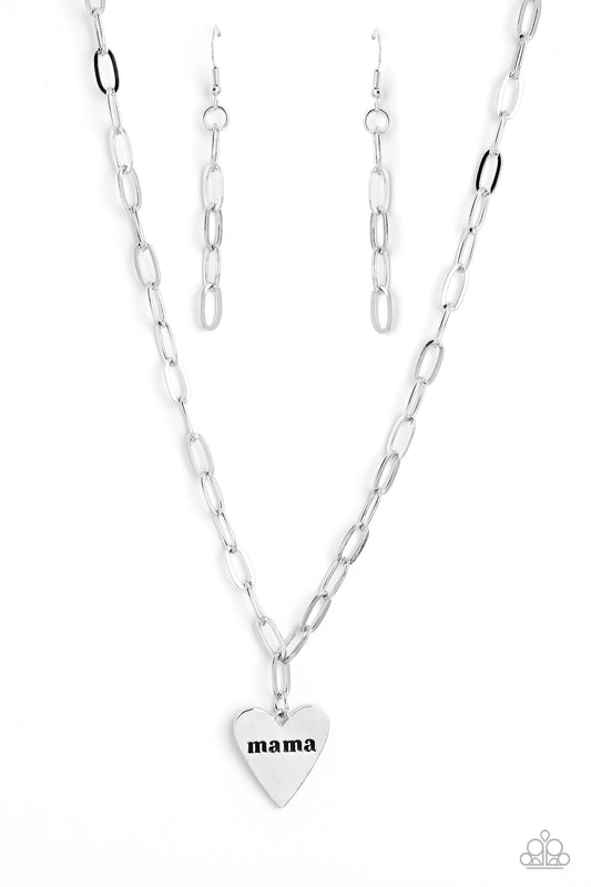 Mama Cant Buy You Love - Silver Necklace
