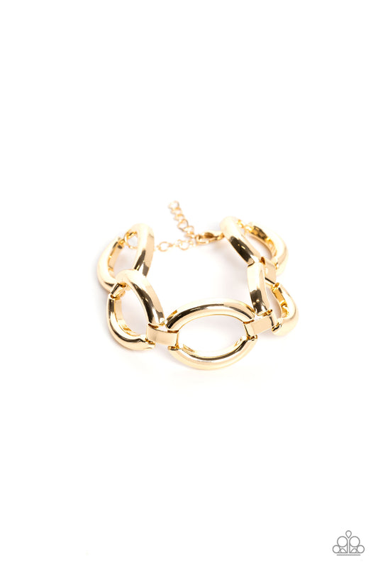 Constructed Chic - Gold Bracelet