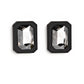 Paparazzi ♥ Edgy Emeralds - Black ♥ Post Earrings