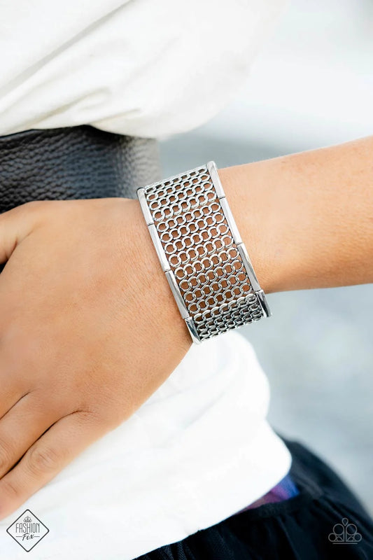 Paparazzi ♥ Camelot Couture - Silver ♥ Bracelet