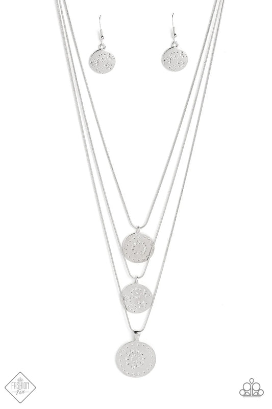 Paparazzi ♥ Caviar Charm - Silver ♥ Necklace