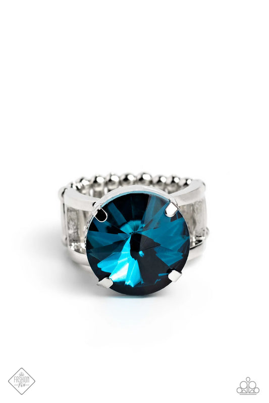 Paparazzi ♥ Pronged Powerhouse - Blue ♥ Ring