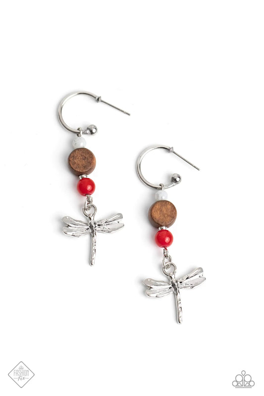 Paparazzi ♥ Take BEAD - Red ♥ Earrings