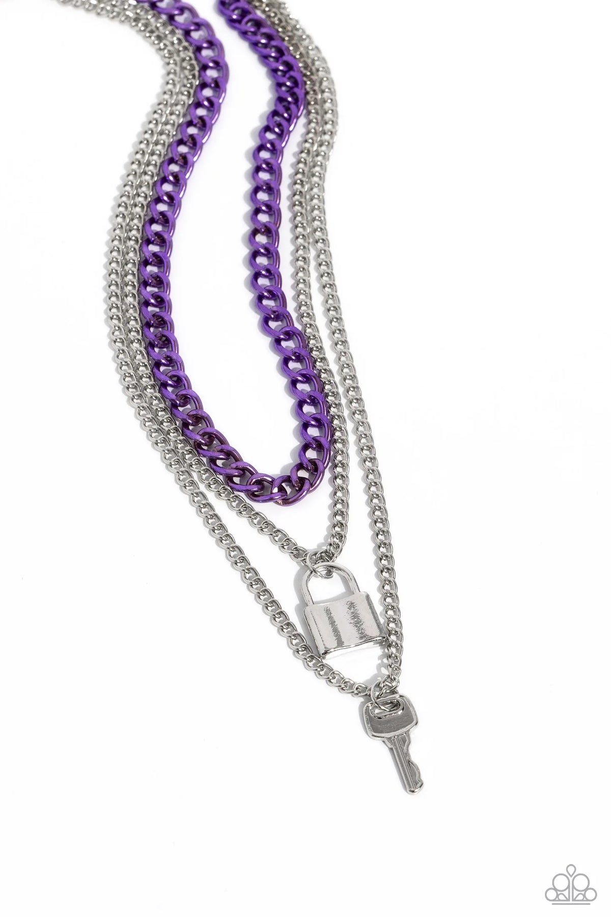 Paparazzi ♥ Locked Labor - Purple ♥ Necklace
