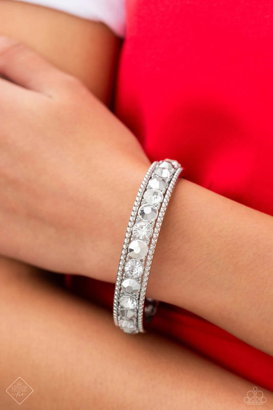 Paparazzi ♥ Polishing Promise - White ♥ Bracelet ***Runs Small***