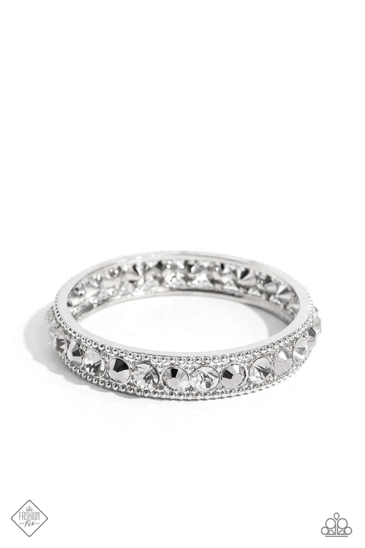 Paparazzi ♥ Polishing Promise - White ♥ Bracelet ***Runs Small***
