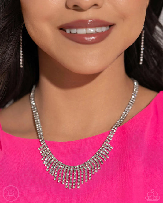 Paparazzi ♥ Daring Decadence - White ♥ Necklace