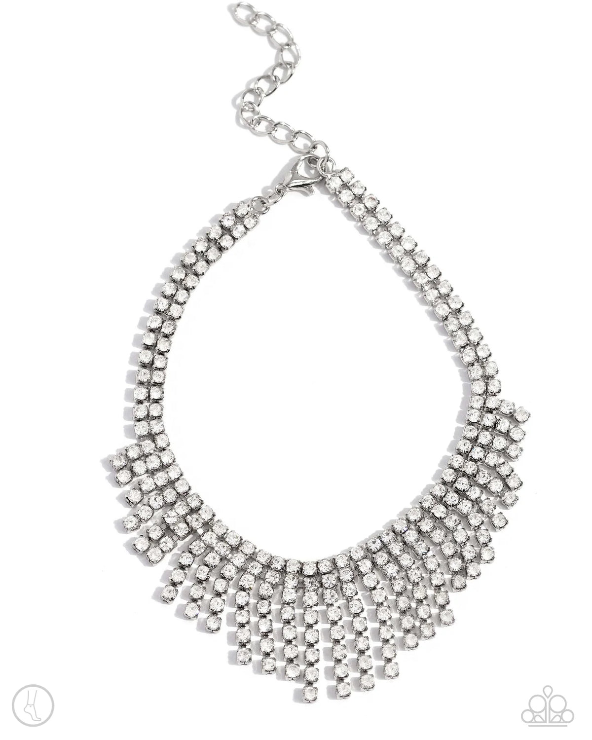 Paparazzi ♥ Curtain Confidence - White ♥ Anklet