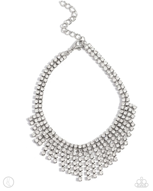Paparazzi ♥ Curtain Confidence - White ♥ Anklet