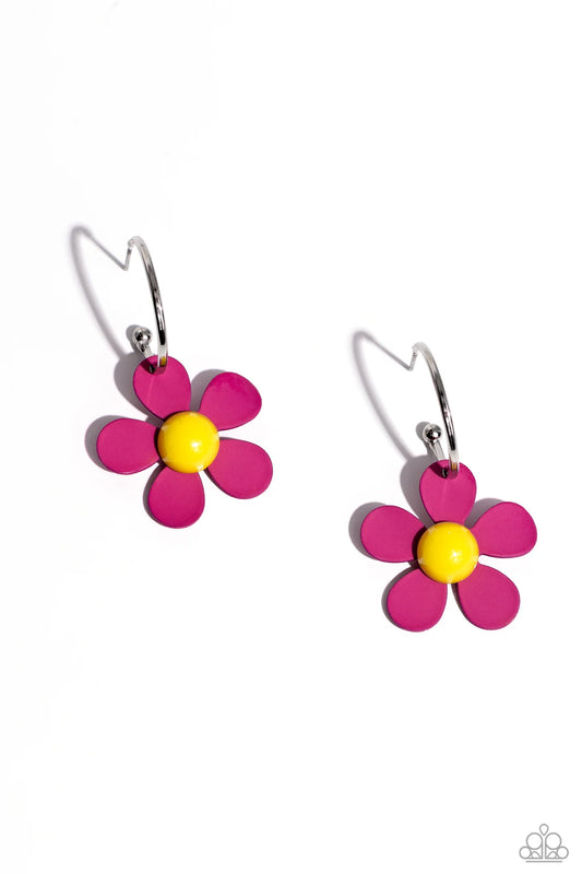 Paparazzi ♥ More FLOWER To You! - Pink ♥ Earrings