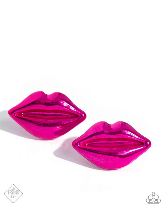 Paparazzi ♥ Diva Decoration - Pink ♥ Post Earrings