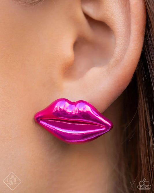 Paparazzi ♥ Diva Decoration - Pink ♥ Post Earrings