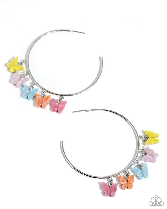 Paparazzi ♥ Bemusing Butterflies - Multi ♥ Earrings