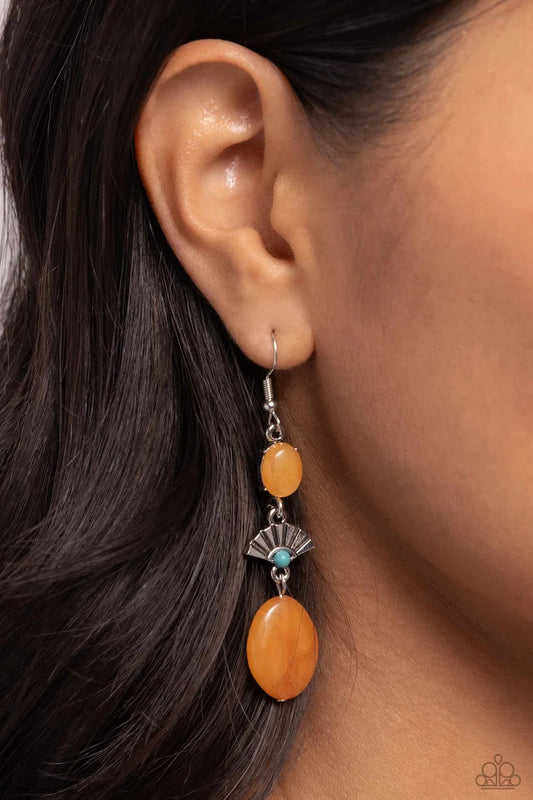 Paparazzi Earring ~ Creative Cascade orange