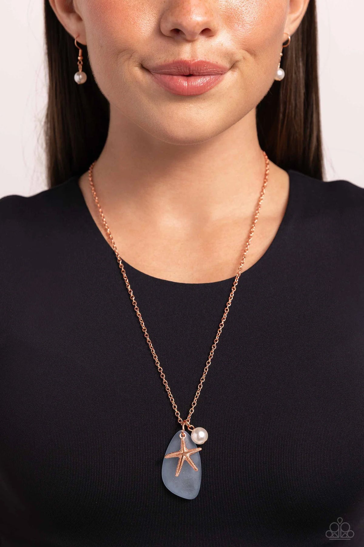 Paparazzi Sea Glass Stash - Copper - Necklace