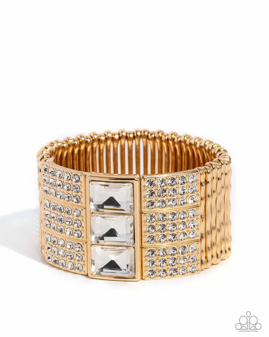 Paparazzi ♥ Dramatic Diva - Gold ♥ Bracelet