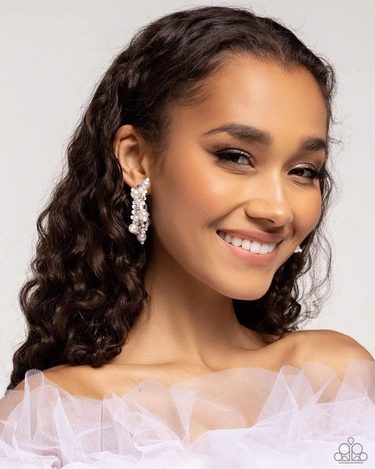 Paparazzi Earring ~ Elite Expense - Pink