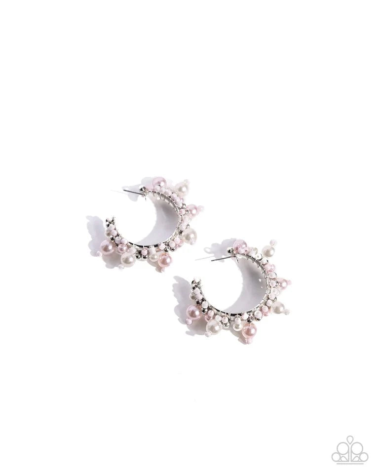 Paparazzi Earring ~ Elite Expense - Pink