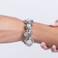Hammered High - White Bracelet