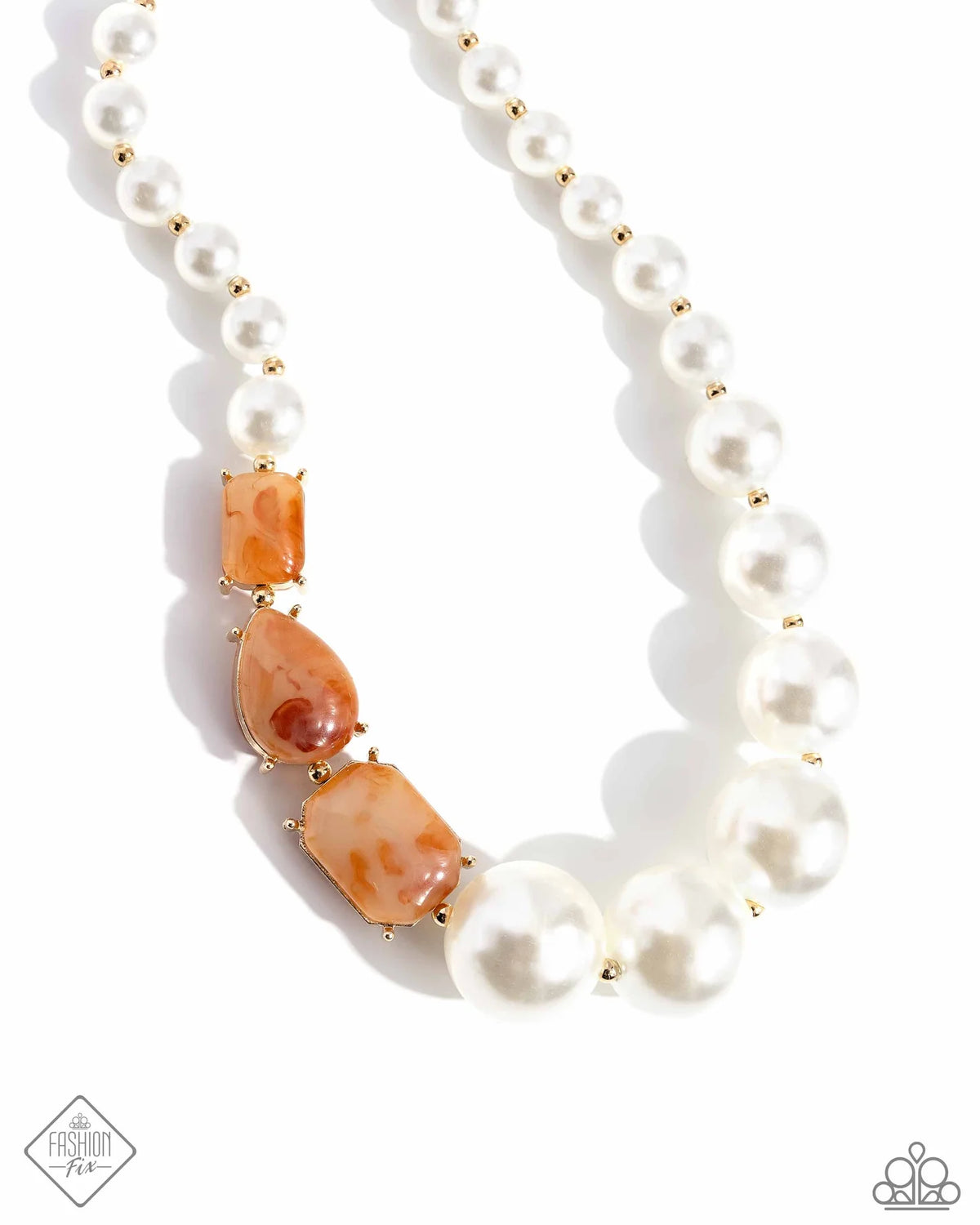 Paparazzi ♥ Marbled Moment - Orange ♥ Necklace