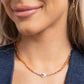 Aerial Action - Orange Necklace