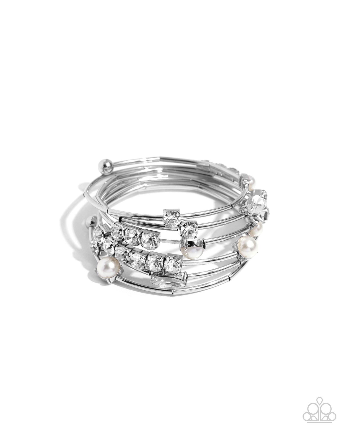 Showtime Sparkle - White Bracelet