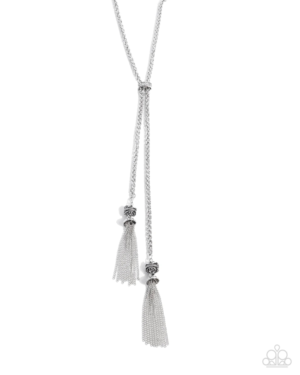 Paparazzi ♥ Tassel Transit - White ♥ Necklace