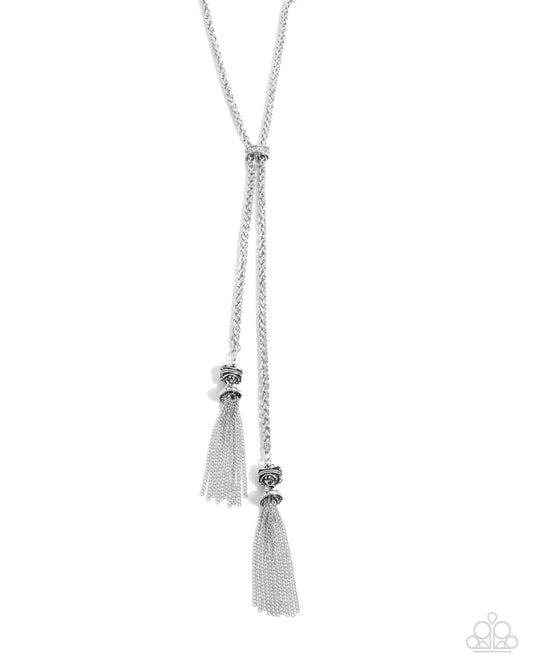 Paparazzi ♥ Tassel Transit - White ♥ Necklace