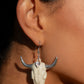 Paparazzi ♥ Southwestern Skull - White ♥ Earrings