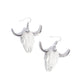 Paparazzi ♥ Southwestern Skull - White ♥ Earrings