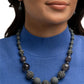 Paparazzi Product ~ Hematite Hallmark - Complete Look - Silver