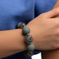 Paparazzi Product ~ Hematite Hallmark - Complete Look - Silver