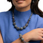 Paparazzi Product ~ Hematite Hallmark - Complete Look - Silver