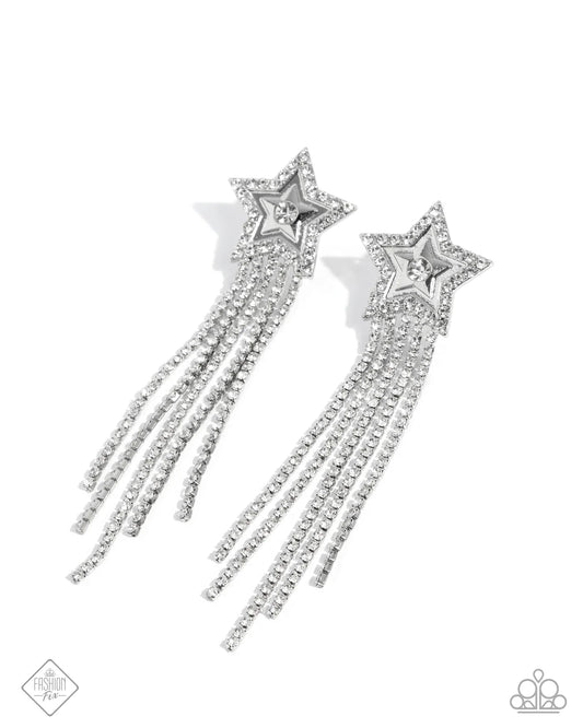 Paparazzi ♥ Currently Cosmic - White ♥ Post Earrings