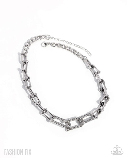 Paparazzi ♥ Adorably Amped Up - White ♥ Necklace