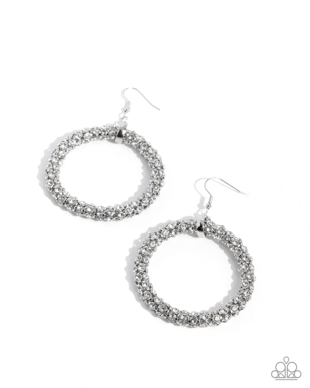 Paparazzi ♥ Breathtaking Beacon - White ♥ Earrings
