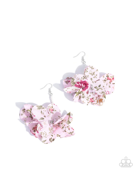 Paparazzi ♥ Flourishing Fantasia - Pink ♥ Earrings
