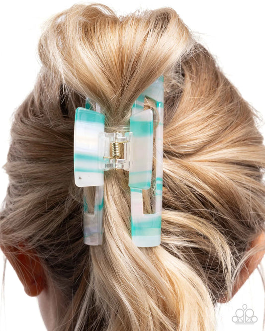 Paparazzi ♥ Striped Showcase - Hair Accessory ♥ Hair Clip
