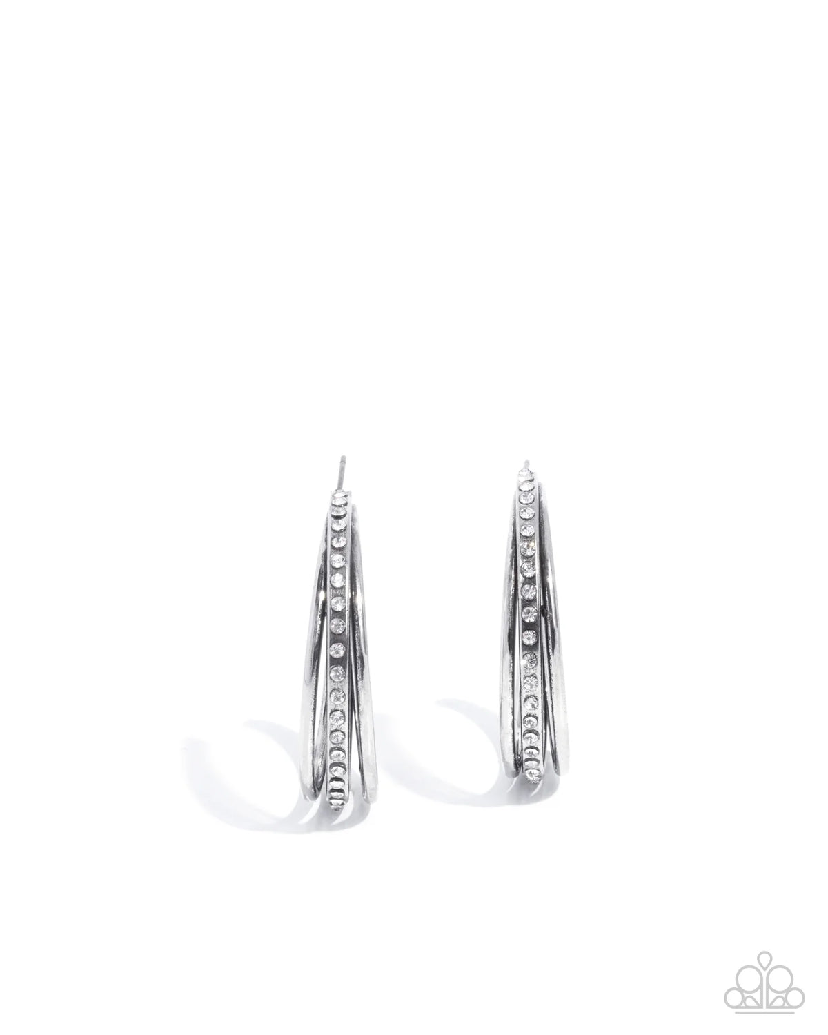 Paparazzi ♥ Commanding Culture - White ♥ Earrings